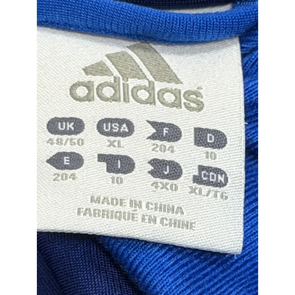 Adidas Track Jacket Men's XL Two Tone Blue Full‎ Zip 3-Stripes Athletic XLARGE